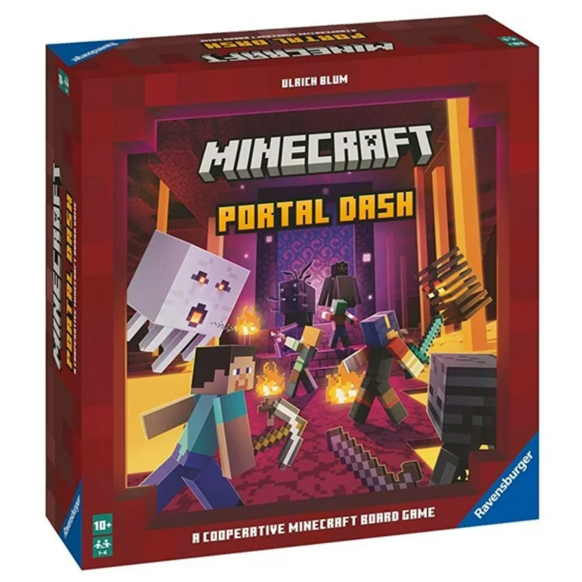 Minecraft :Portal Dash |1-4 players, ages 10+ |A Minecraft Family Game | Board Game