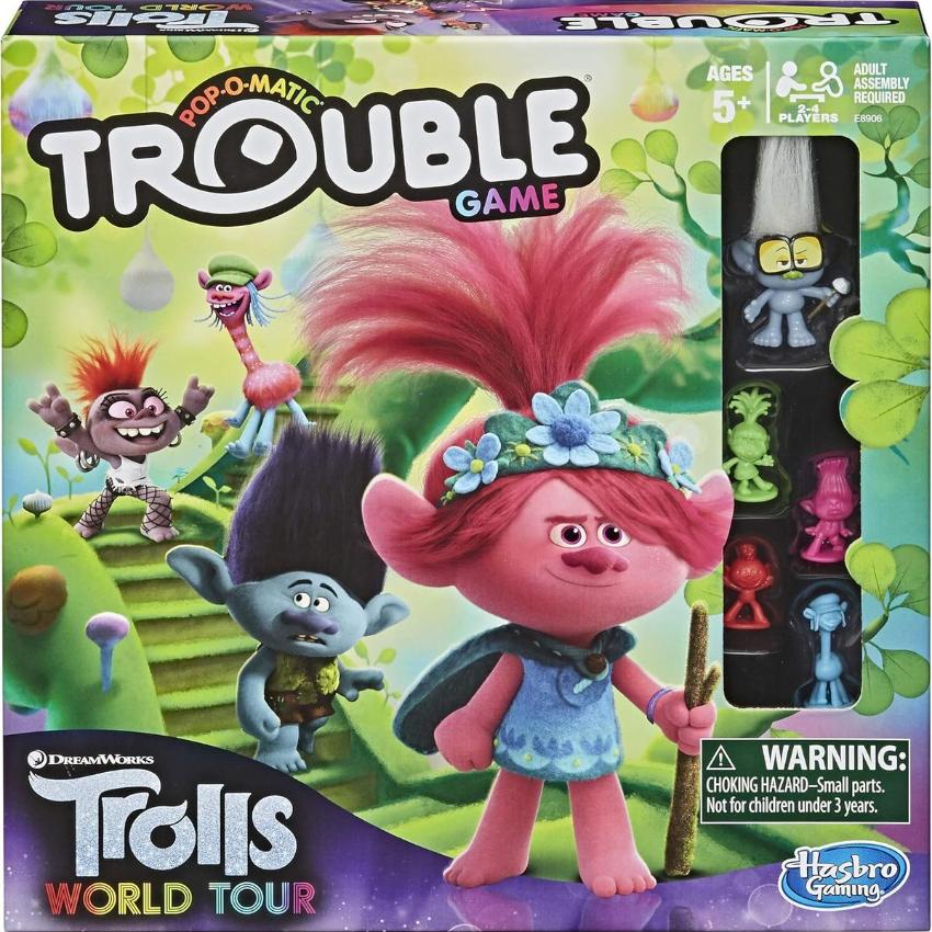 【兒童禮物首選】Trolls World Tour 魔發精靈 世界巡迴賽版|Trouble Game |Board game|家庭桌遊遊戲