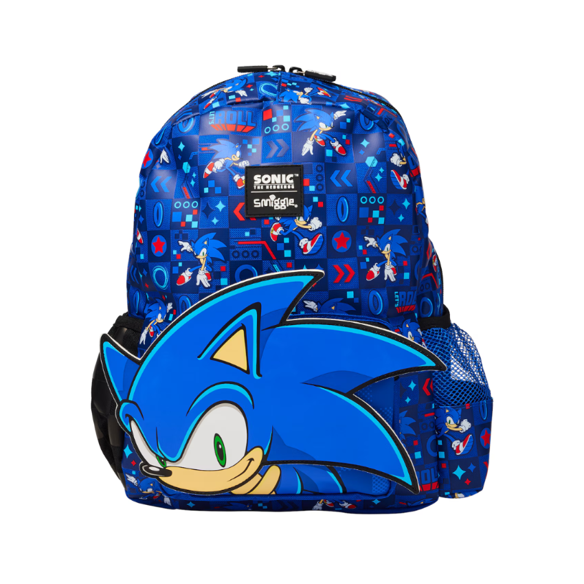 Smiggle  超音鼠 Sonic 14L 護脊書包 38 cm兒童背囊| 兒童旅行袋 背包| 藍色 ｜幼兒書包