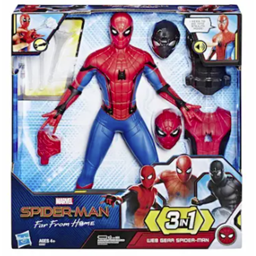 3 IN 1 Web Gear Spider-Man  Action Figures 15 Talking Phrases Toy 