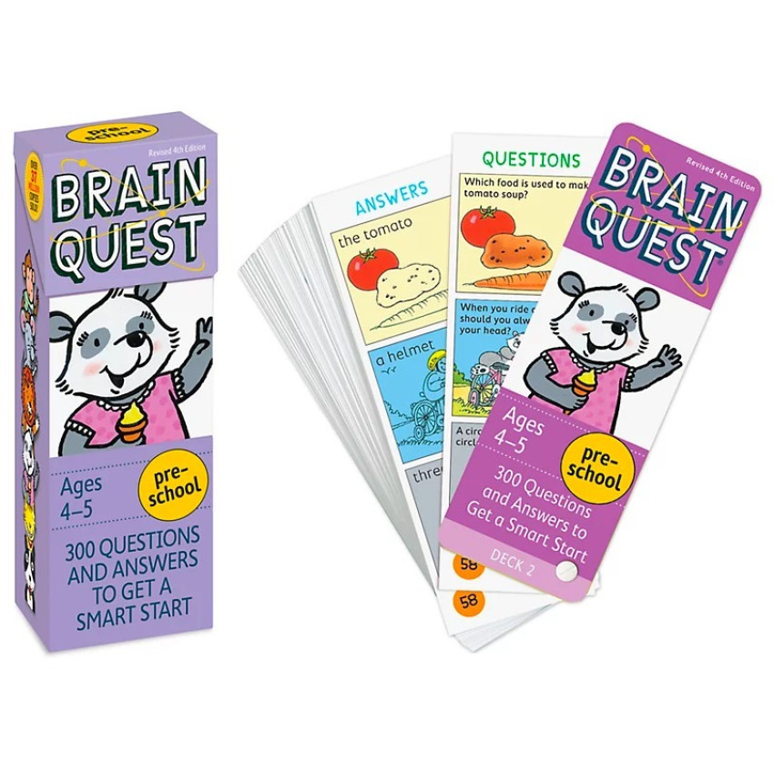 My First Brain Quest Challenge Cards  PRESCHOOL AGES 4-5| 兒童問答卡｜綜合練習｜平行進口