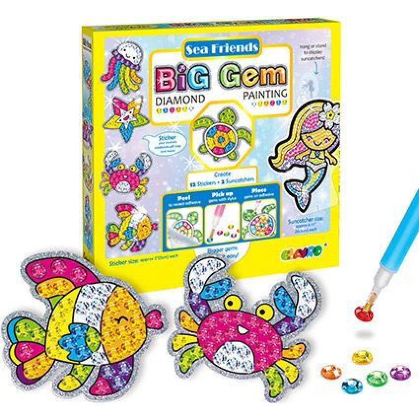 Big Gems 海洋閃鑽貼畫套裝l 兒童早教玩具｜兒童貼紙l手工diy 專注力｜聖誕 幼兒園小禮物 [平行進口]