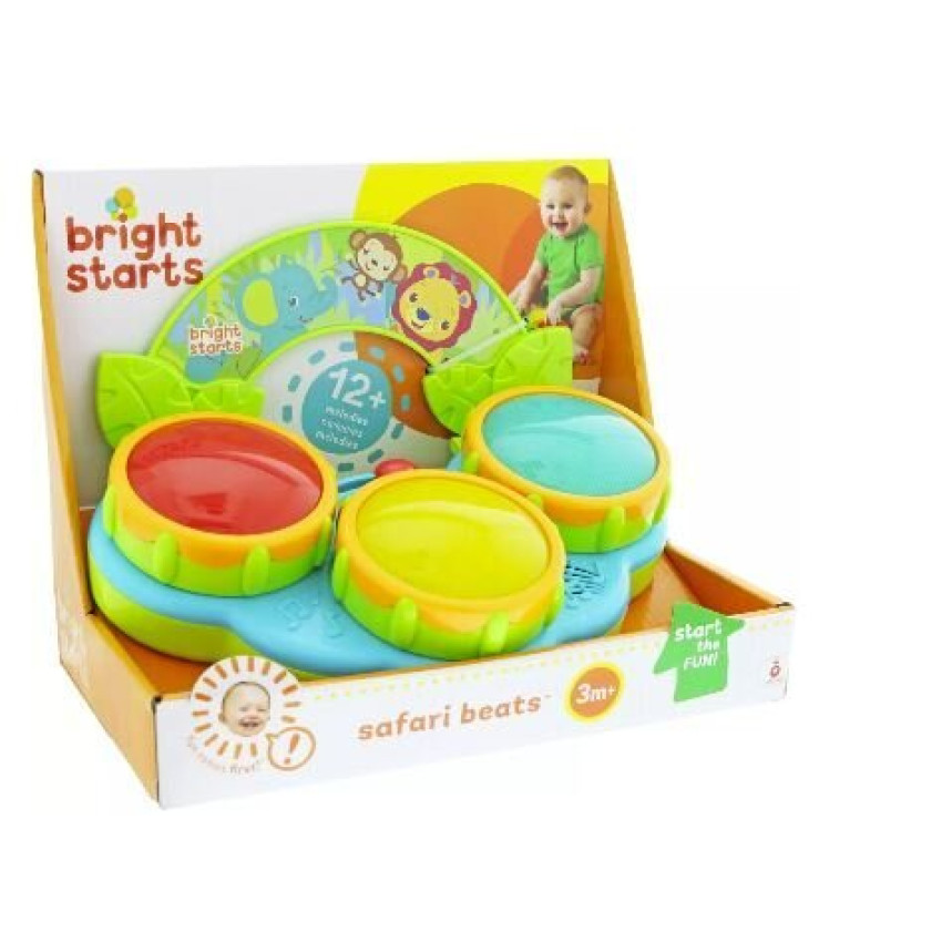 【Baby Toy】〖 Bright Starts Safari  Beats〗 Baby Toy 幼兒打鼓玩具｜感官訓練 | 兒童禮物｜音樂感訓練