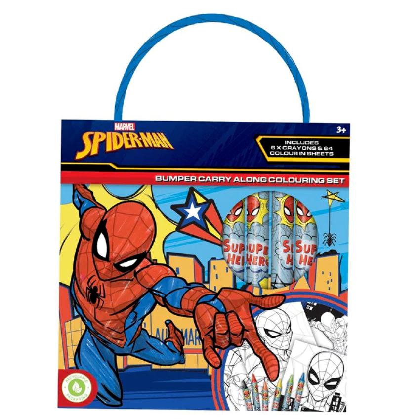 【Party小禮物】蜘蛛俠 Spiderman Bumper Carry Along Colouring Set｜Crayon 平行進口