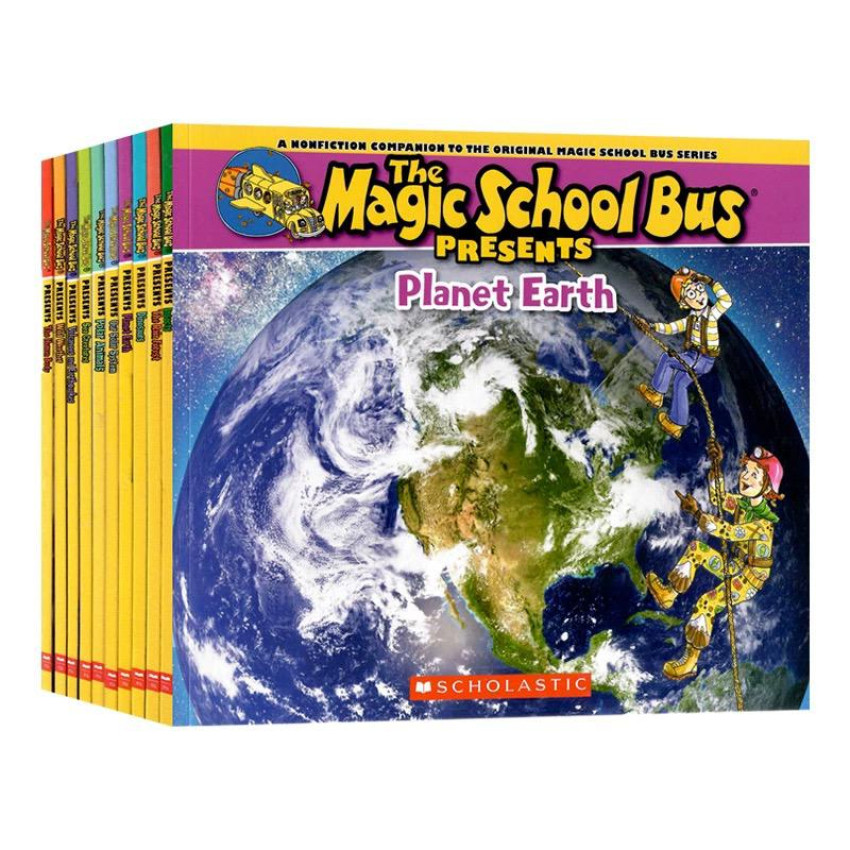 The Magic School Bus Present 10 本書: Dinosaurs, Volcanoes, Earth, Space, Insects, Weather, Solar System, Rain Forest