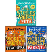 David Walliams The World Worst Teachers ,Parents, Pets (3 本)｜| 章節書