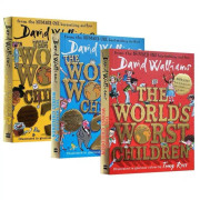 David Walliams - The World'S Worst Children 3冊 大衛威廉姆斯幽默小說小學課外閱讀彩版  ｜Chapter Book 英文小說