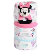 【嬰兒柔軟毛墊】Disney Baby  | Round Blanket & Rattle Set | （Minnie Mouse）