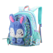  Smiggle【0.4kg 超輕護脊】藍色毛毛兔 14L 護脊書包 36 cm兒童背囊 | 綠色 兒童旅行袋｜中小學背包 