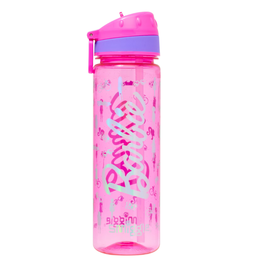  Smiggle  Barbie 芭比 便攜式水樽 650ml 卡通可愛水壺 | 粉紅色