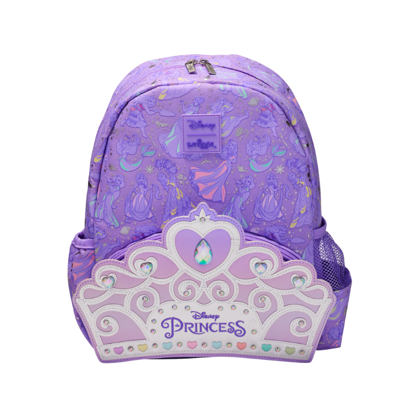 Smiggle【0.4kg 超輕護脊】Disney Princess | 紫色 | 14L 護脊書包 36 cm兒童背囊| 兒童旅行袋｜中小學背包 