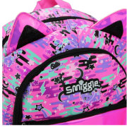 Smiggle  【0.6kg 超輕護脊】Space Cat 星空貓 | 粉紅色 |19L 護脊書包 42 cm大容量背囊| 兒童旅行袋｜中小學背包 