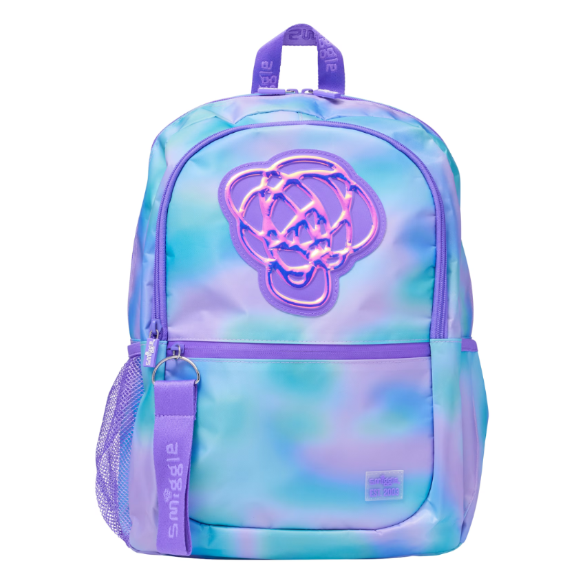 Smiggle 【0.6kg 超輕護脊】經典Logo款 | 紫色 |17.8L 護脊書包 42 cm大容量背囊| 兒童旅行袋｜中小學背包 