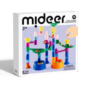 Mideer 兒童滾珠軌道積木 | 51 Pcs | STEAM |玩具組裝滑道 | 太空管道跑道 | 益智珠滾球 | 幼兒玩具 