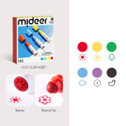 Mideer【Round-Tip Stamper Washable Marker】（6 Colour) 6/ 12 色｜安全，乾淨，有趣｜童趣創意｜平行進口