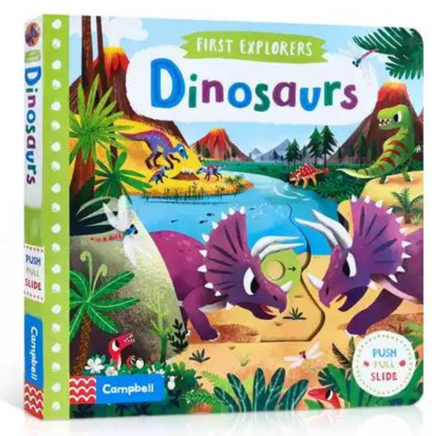 【硬皮機關拉拉書】恐龍 Dinosaurs (Campbell First Explorers) | 小小探索家 | 游戲書｜互動書| 親子故事書 |