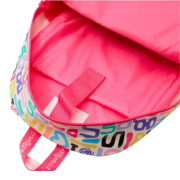 Smiggle  【0.6kg 超輕護脊】經典款 | 彩色字母 |粉紅色 白色 | 17.8L 護脊書包 42 cm大容量背囊| 兒童旅行袋｜中小學背包 