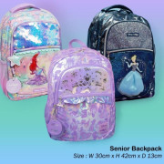 Smiggle  【0.6kg 超輕護脊】Disney Cinderella | 藍色 |17.8L 護脊書包 42 cm大容量背囊| 閃閃令 | 兒童旅行袋｜中小學背包