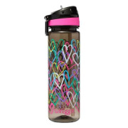 Smiggle  Colourful Heart  心心  便攜式水樽 650ml 卡通可愛水壺 | 黑色 