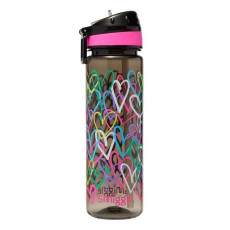 Smiggle  Colourful Heart  心心  便攜式水樽 650ml 卡通可愛水壺 | 黑色 