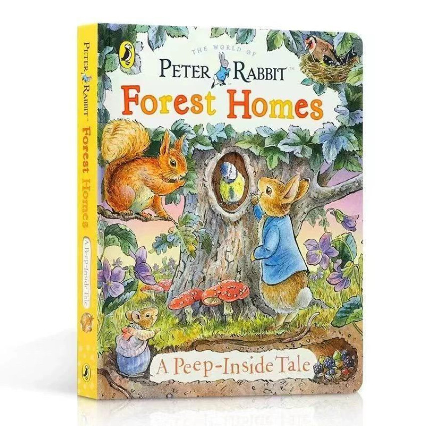 【兒童英文繪本】Peter Rabbit Forest Homes | 森林裡的家 | 翻翻挖洞硬頁遊戲書 | 小兔睡前故事圖書