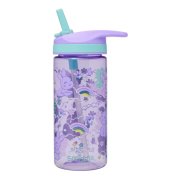 Smiggle  毛毛兔 蝴蝶 彩虹 便攜式水樽 440ml | 紫色 | 卡通可愛水壺