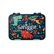 Smiggle  Dinosaur Q版小恐龍 | 黑色 午餐盒 | 多格 | 可貼名字 | 生日禮物 