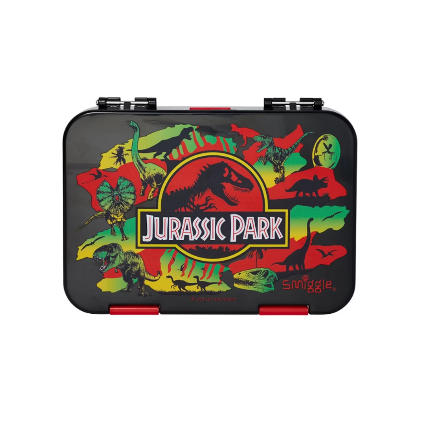 Smiggle  JURASSIC PARK 侏羅紀公園 | 黑色 午餐盒 | 多格 | 可貼名字 | 生日禮物