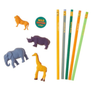 Smiggle  Wild Safari Animals 鉛筆套裝 | 綠色 | 返學必備 | 文具 | 獎勵禮物