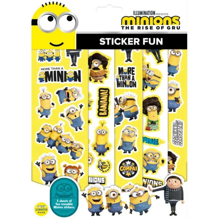 Minions  50 個貼紙 | 5張 | 獎勵貼紙｜ 封口貼