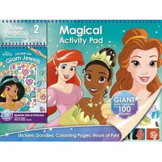 【超大本填顏色簿+貼紙簿】Disney Princess Magical Activity Pad｜陪伴套裝｜填色畫本