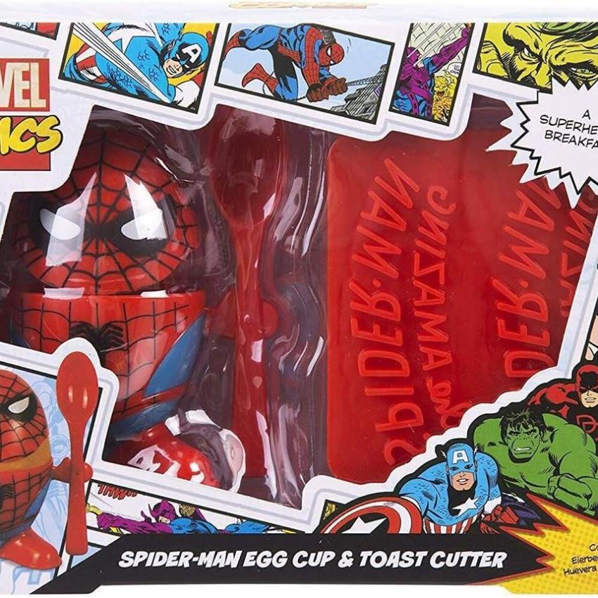 Marvel Comic Spiderman Egg Cup & Toast Cutter | 可愛 蜘蛛俠 蛋杯+麵包 字母模具 