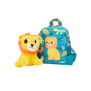 Smiggle  【0.3kg 超輕護脊】Lion 小獅子 6L 護脊書包 26 cm兒童背囊｜綠色 | 幼兒書包｜兒童旅行袋 