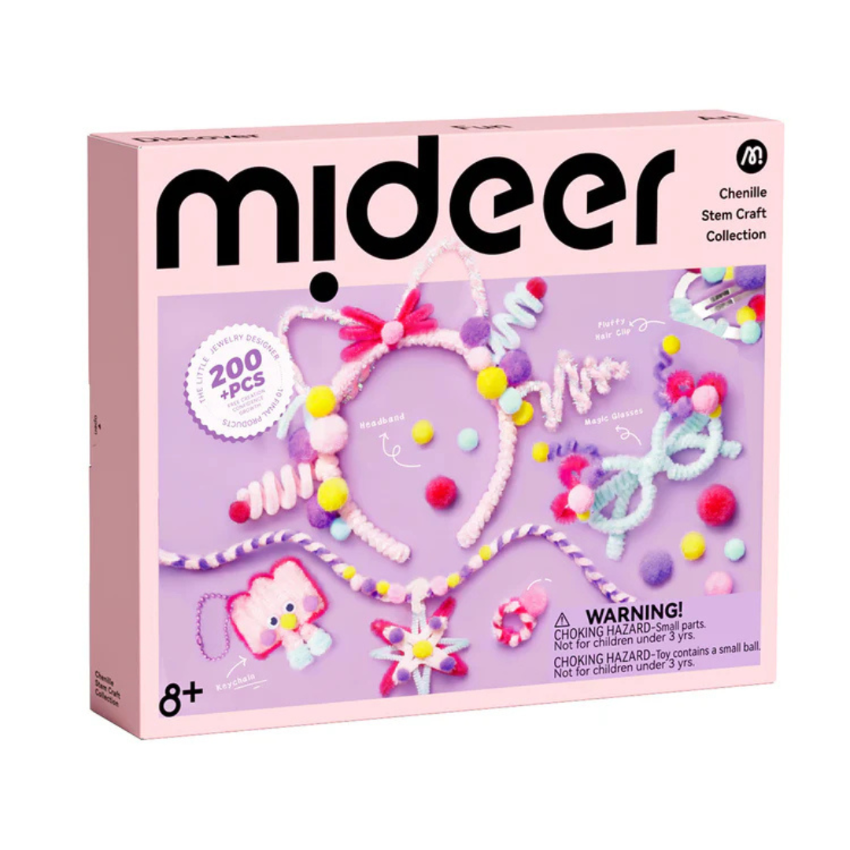 Mideer - Chenille Stem Craft Cellection 200 Pcs| 女生 頭飾 玩具 | 兒童創意 DIY禮物 |  送禮首選 |  生日禮物 聖誕禮物